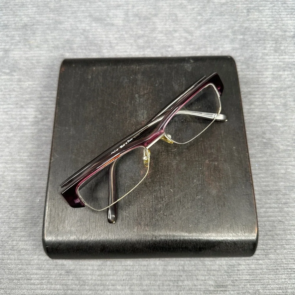 Chloe Y2K Eyeglasses Womens Plum Semi Rimles Rectangular Frames 51-17-135 France